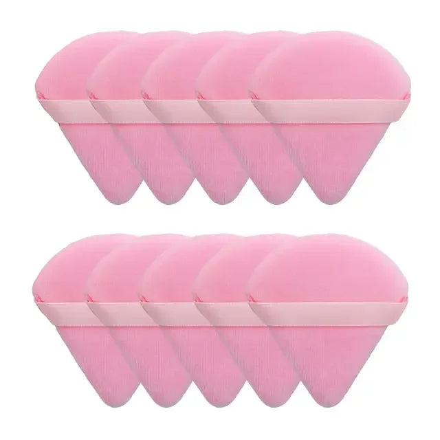 10/20Pcs Triangle Velvet Powder Puff Flours Mini Face Makeup sponge Cosmetics Washable Lightweight Cosmetic Puff Accessories