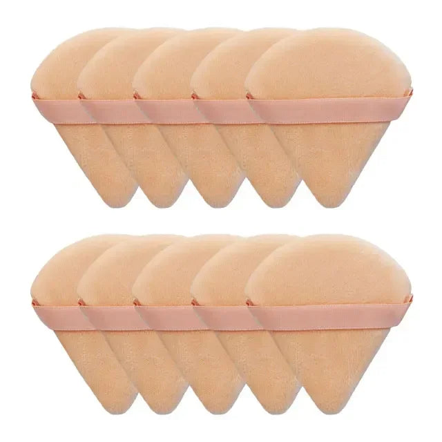 10/20Pcs Triangle Velvet Powder Puff Flours Mini Face Makeup sponge Cosmetics Washable Lightweight Cosmetic Puff Accessories