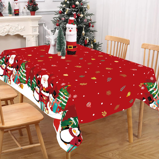 Christmas PE Tablecloth Merry Christmas Decoration For Home 2024 Navidad Kerst Xmas Decor Noel Kerst Happy New Year Gift 2025