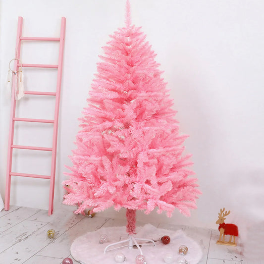 1.8m/6ft Pink Artificial Christmas Pine Tree Seasonal Holiday Carnival Decoration for Office, Party, Indoor, Outdoor