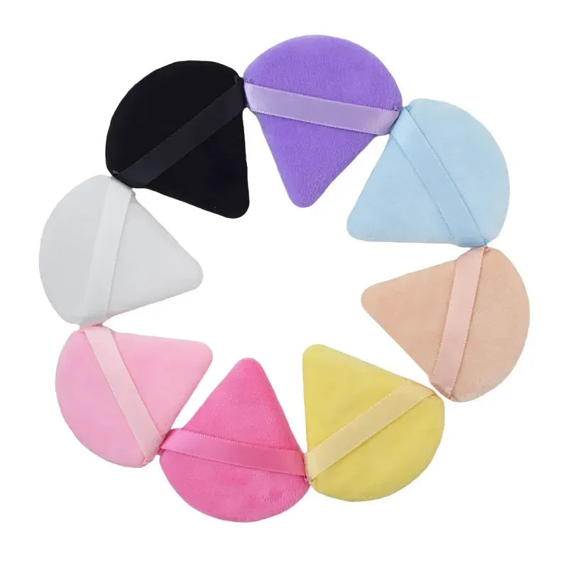 10/20Pcs Triangle Velvet Powder Puff Flours Mini Face Makeup sponge Cosmetics Washable Lightweight Cosmetic Puff Accessories