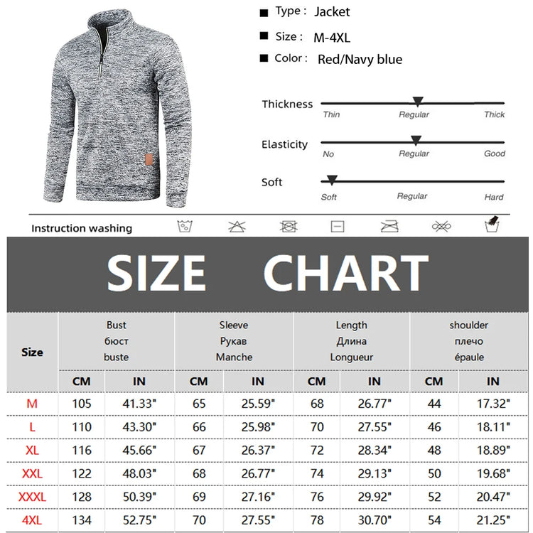 Men Sweatshirts Spring Thicker Pullover Half Zipper Pullover for Male Hoody Outdoor Sweatshirt Autumn Solid Color Turtleneck Sweater