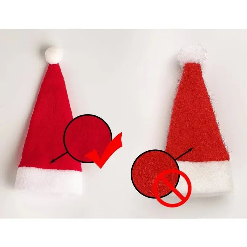 Merry Christmas Decorations 2024 Christmas Tableware Bag Holder Christmas Hat Fork Knife Cutlery Bag Christmas Decor for Home