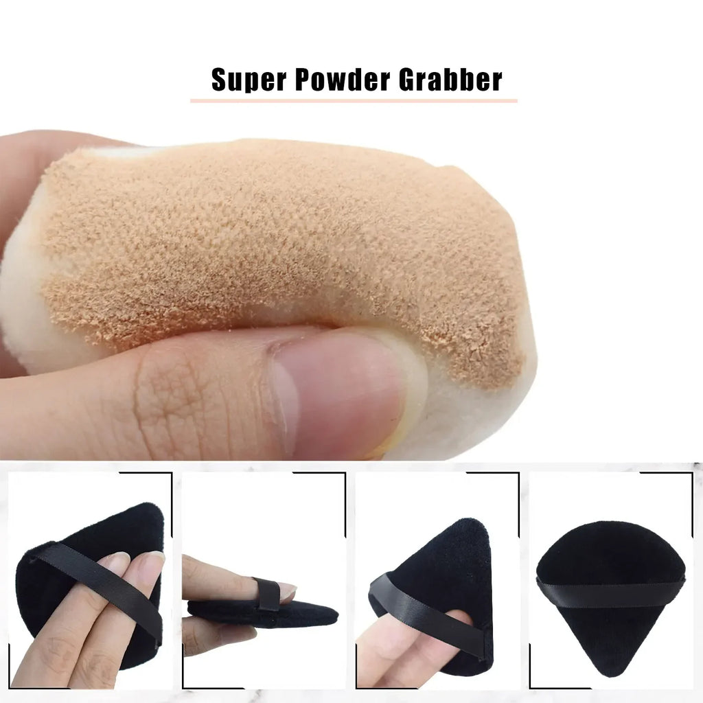 10/20Pcs Triangle Velvet Powder Puff Flours Mini Face Makeup sponge Cosmetics Washable Lightweight Cosmetic Puff Accessories