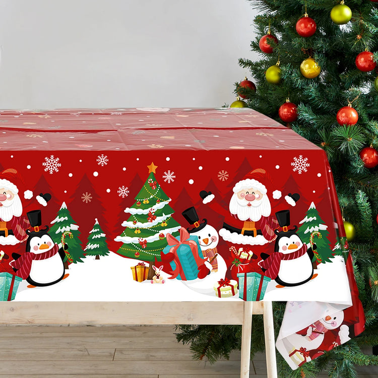 Christmas PE Tablecloth Merry Christmas Decoration For Home 2024 Navidad Kerst Xmas Decor Noel Kerst Happy New Year Gift 2025