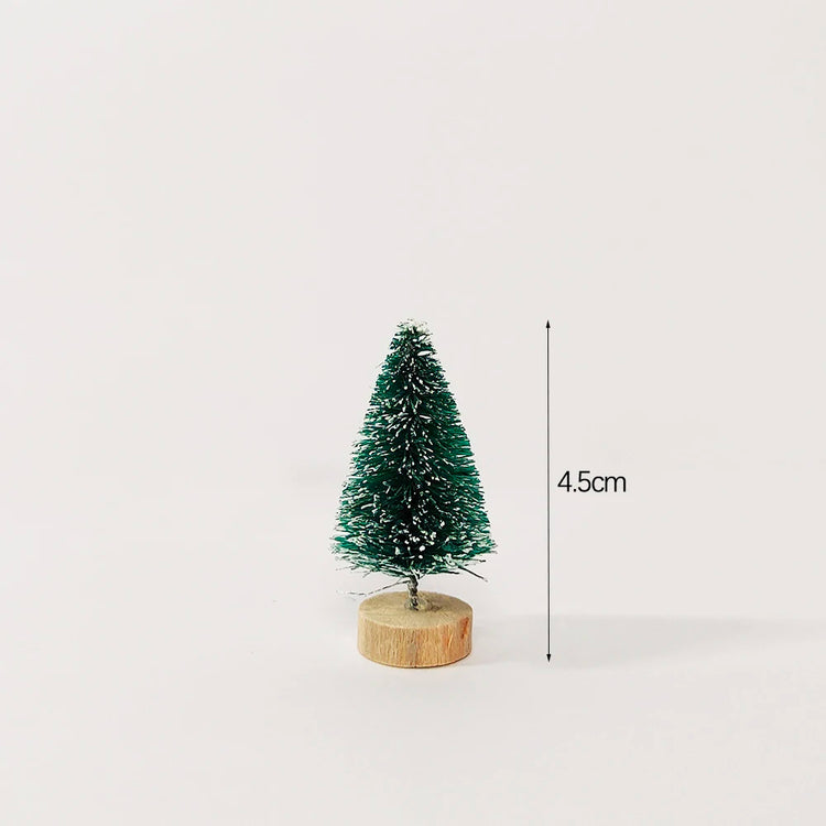 5Pcs Mini Christmas Trees Plastic Artificial Christmas Tree Ornament Winter Snow Tabletop Diy Craft Christmas Decoration 2024