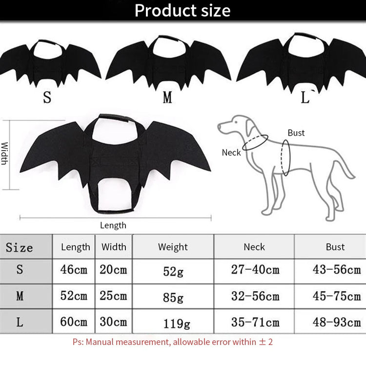 Fashion Cat Clothes Bat Wings Funny Dog Costume Artificial Wing Pet Cosplay Prop Halloween Christmas Cat Costume Pet Products