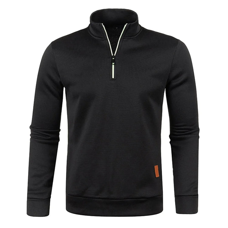 Men Sweatshirts Spring Thicker Pullover Half Zipper Pullover for Male Hoody Outdoor Sweatshirt Autumn Solid Color Turtleneck Sweater