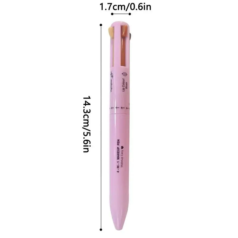 4 in 1 Makeup Pen Highlighter EyeLiner Eyebrow Pencil LipLiner Waterproof Multifunctional Makeup Pencil for Travel Gift for Girl