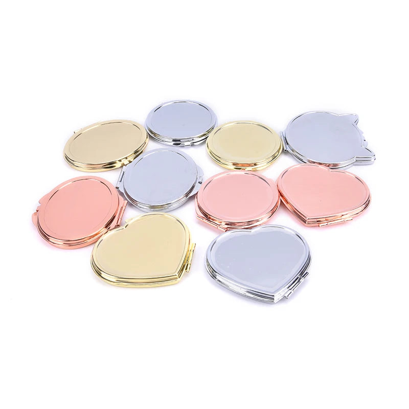 Compact Makeup Mirror Cosmetic Magnifying Round Pocket Make Up Mirror for Purse Travel Bag Home Office Mirror