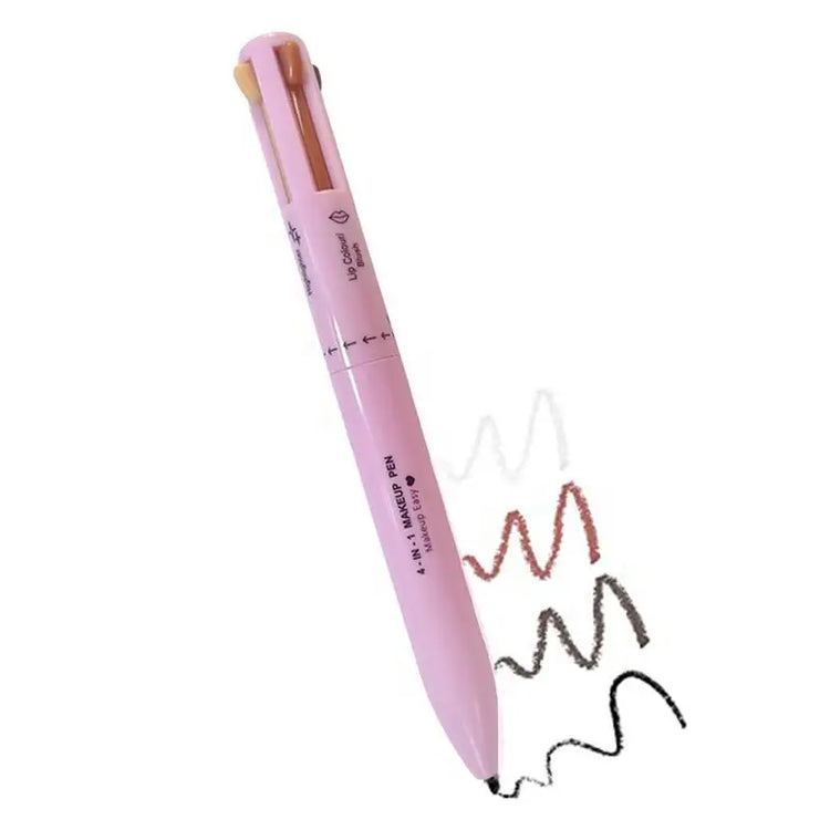 4 in 1 Makeup Pen Highlighter EyeLiner Eyebrow Pencil LipLiner Waterproof Multifunctional Makeup Pencil for Travel Gift for Girl