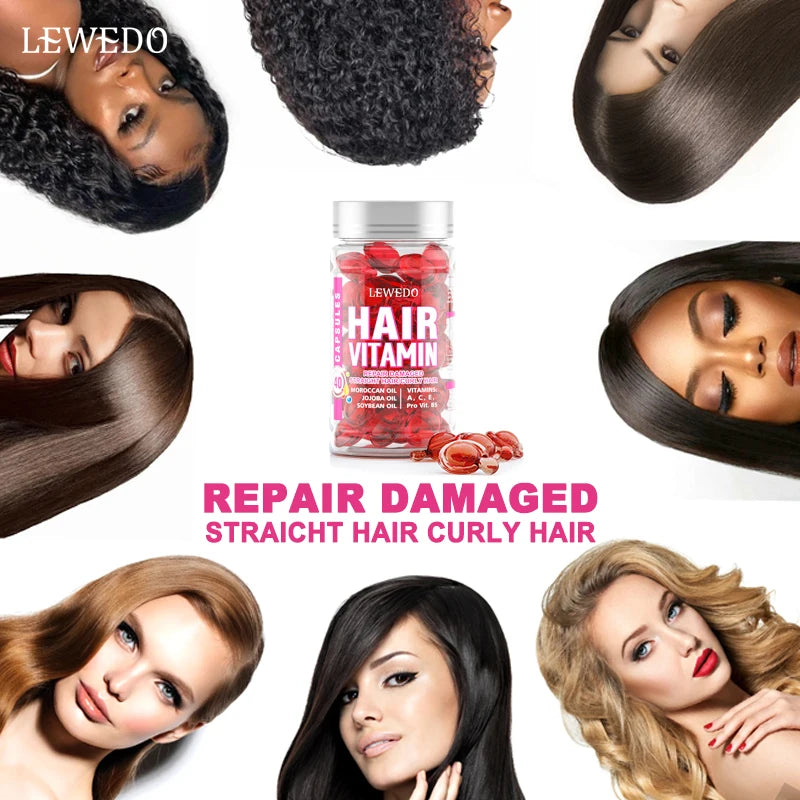 Hair Vitamin Capsule Hair Repair Damaged Hair Care Capsules Essence Protein Smooth Hair Care Repair Anti Loss Essential Oil