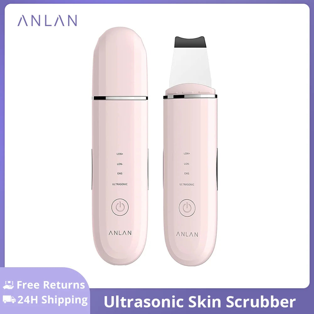 Ultrasonic Skin Scrubber Deep Cleaning Limpieza Facial Pore Spatula EMS Face Lifting Ultrasonic Peeling Skin Care Tool