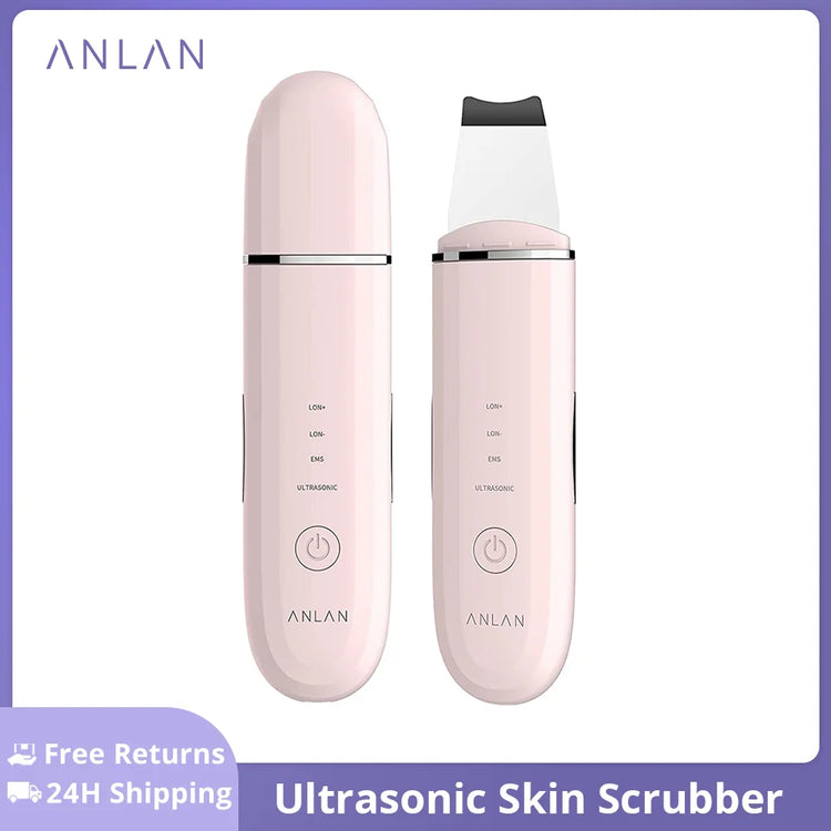 Ultrasonic Skin Scrubber Deep Cleaning Limpieza Facial Pore Spatula EMS Face Lifting Ultrasonic Peeling Skin Care Tool