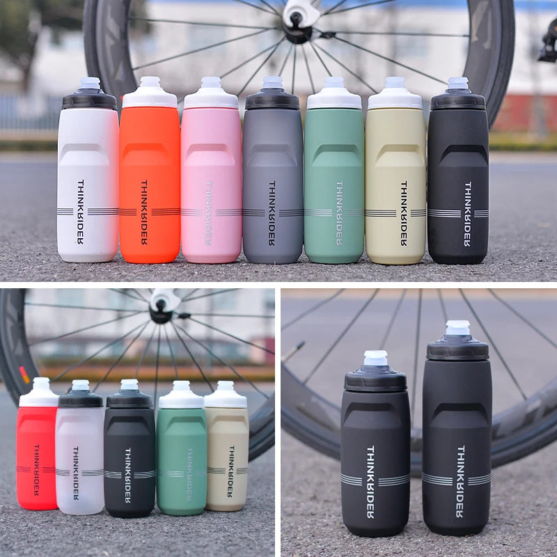 ThinkRider Bicycle Bottle MTB Road Bike Water Bottle Outdoor Sports Plastic Portable Large Capacity Drink Cycling Water Bottle