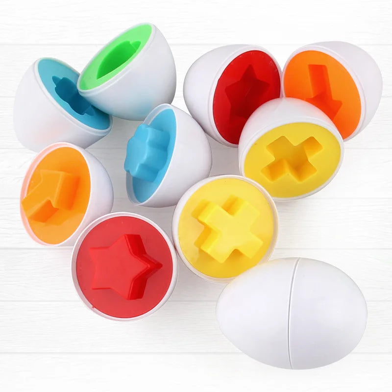 Mixed Shape Tools Smart Eggs 3D Jigsaw Puzzle Games Montessori Learning Education Math Toys With Box For Children Boys Baby