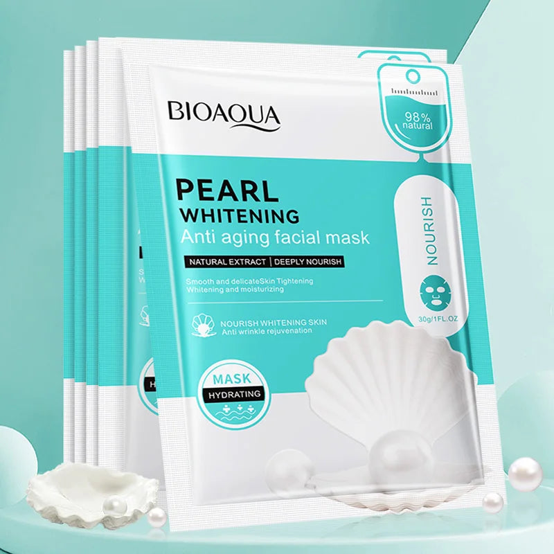 20pcs BIOAQUA Snail Hyaluronic Acid Face Mask skincare Moisturizing Brightening Firming Facial Masks Face Skin Care Products