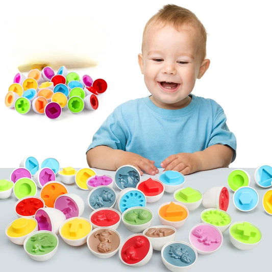 Mixed Shape Tools Smart Eggs 3D Jigsaw Puzzle Games Montessori Learning Education Math Toys With Box For Children Boys Baby