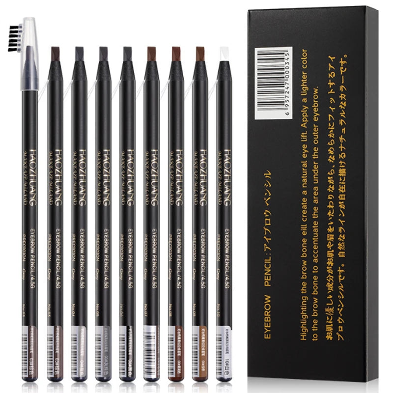 1PC Eyebrow Pencil Waterproof Microblading Eyebrow Pen Tint Tattoo Eyebrows Makeup 6 Colors Natural Long Lasting Eye Brow Pencil