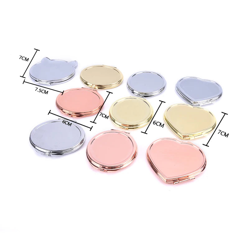 Compact Makeup Mirror Cosmetic Magnifying Round Pocket Make Up Mirror for Purse Travel Bag Home Office Mirror