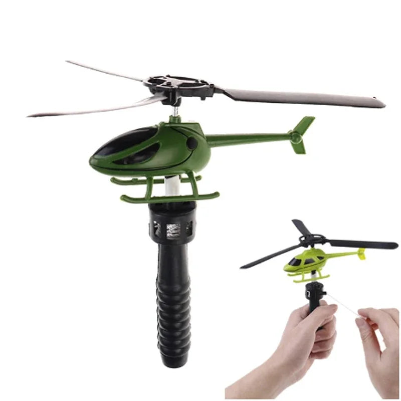 1PC Educational Toy Helicopter Outdoor Airplane Toy Pull Wires RC Helicopters Fly Baby Kids Boy Toys for Children's Gifts Games