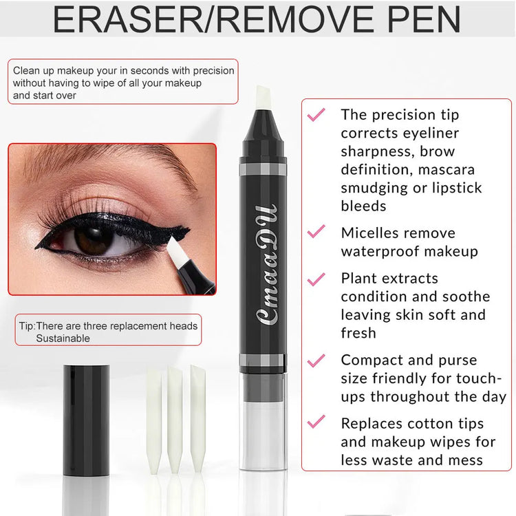 Makeup Remover Pen Gentle And Non-Irritating Fix Multi-Functional Make Up Corrector Pen For Eyes Lips Gently And Off Face