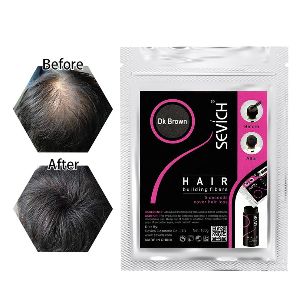 100g Hair Fibers 10 Color Keratin Hair Building Fiber Powder Instant Hair Growth Fiber Refill 50g Hair Care Product