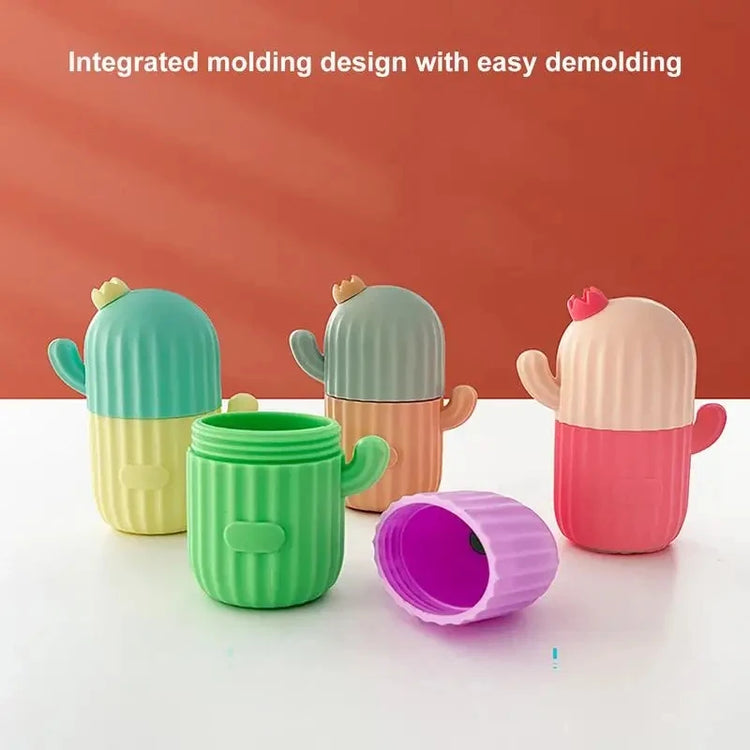 Face Ice Cube Silicone Mold for Beauty Massager Moisturizing Washable Freezing Ice Roller Mould Cactus Shaped Skin Care Tool