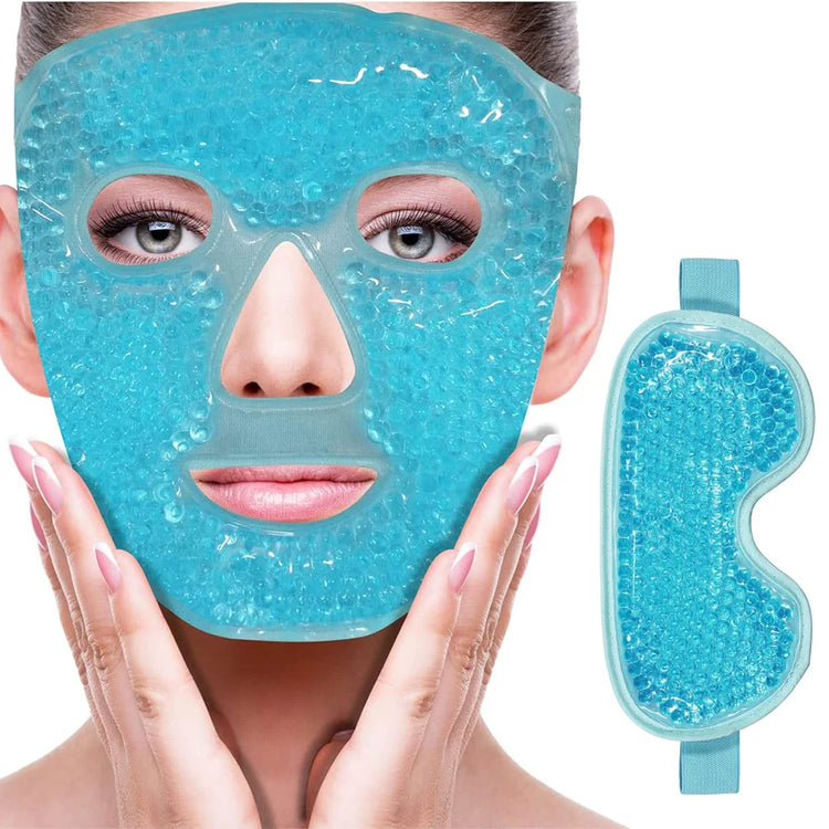 Ice Gel Face Mask Anti Wrinkle Relieve Fatigue Skin Firming Spa Hot Cold Therapy Ice Pack Cooling Massage Beauty Skin Care Tool