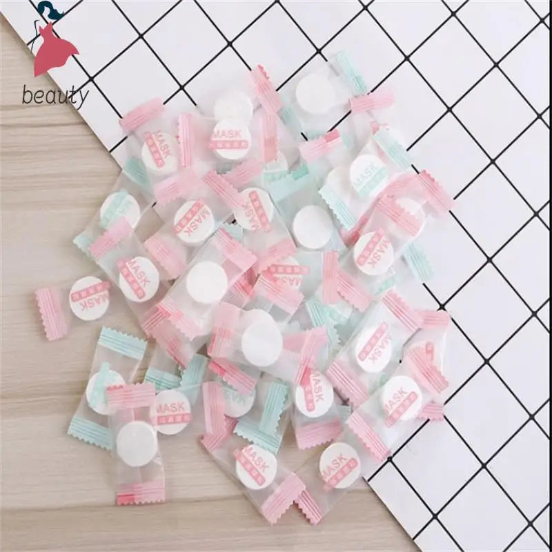 Ultra-Thin Moisturizing Disposable Compression Facial Mask Cotton Facial Sheet Face Skin Care Wrapped Masks Paper 5/10/15pc/Bag