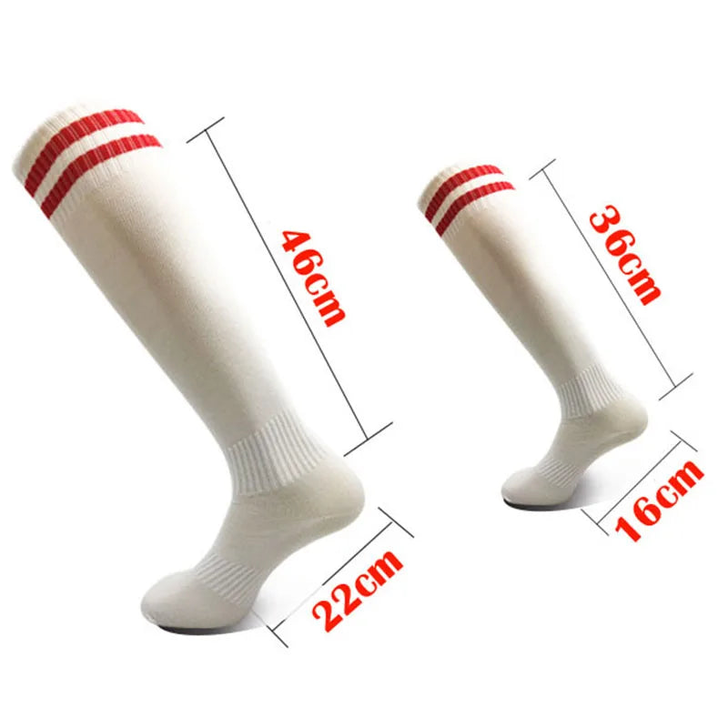 1 Pair Children Football Long Socks Cotton Spandex Kids Soccer Over Knee Socks Baseball Hockey Kids Sock Outdoor Sports Socks