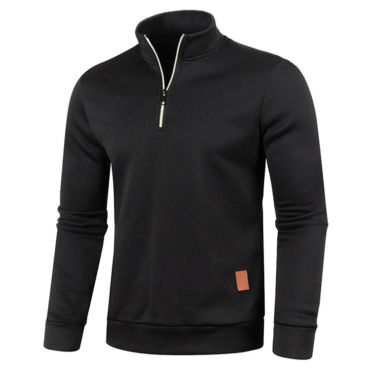 Men Sweatshirts Spring Thicker Pullover Half Zipper Pullover for Male Hoody Outdoor Sweatshirt Autumn Solid Color Turtleneck Sweater