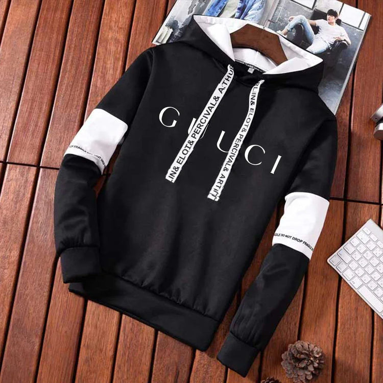 2024 Mens Tracksuit Casual Hooded Sweatshirt Daily Jogging Sport Fashion Street Clothing Trendy Print Versatile Tops Pants Suit