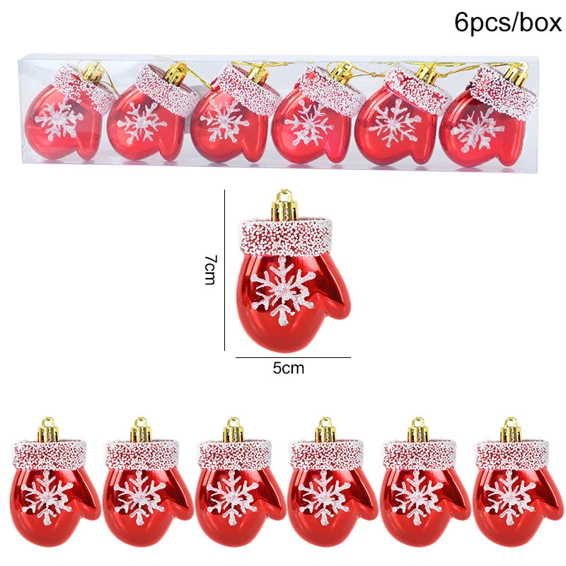 6pcs Christmas Lollipop Candy Cane Pendant Xmas Tree Hanging Ball Ornaments Christmas Decorations for Home 2024 New Year Gift