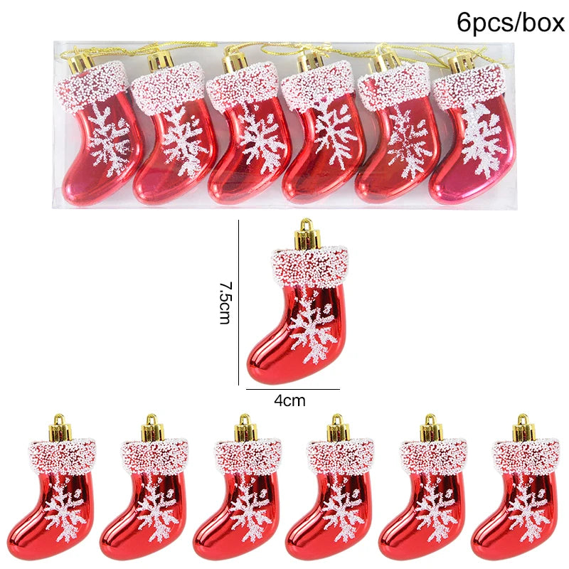 6pcs Christmas Lollipop Candy Cane Pendant Xmas Tree Hanging Ball Ornaments Christmas Decorations for Home 2024 New Year Gift