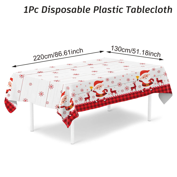 Christmas PE Tablecloth Merry Christmas Decoration For Home 2024 Navidad Kerst Xmas Decor Noel Kerst Happy New Year Gift 2025