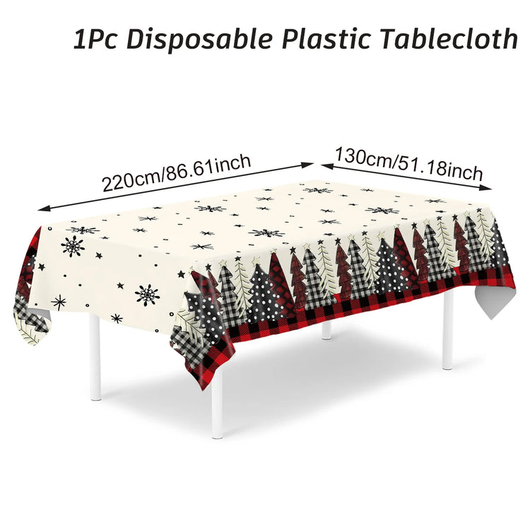 Christmas PE Tablecloth Merry Christmas Decoration For Home 2024 Navidad Kerst Xmas Decor Noel Kerst Happy New Year Gift 2025