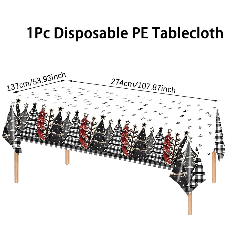 Christmas PE Tablecloth Merry Christmas Decoration For Home 2024 Navidad Kerst Xmas Decor Noel Kerst Happy New Year Gift 2025