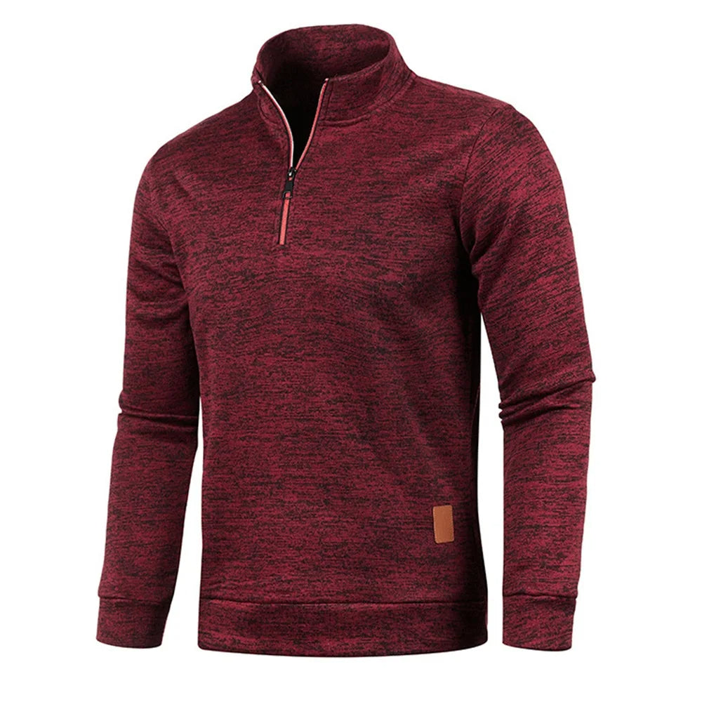 Men Sweatshirts Spring Thicker Pullover Half Zipper Pullover for Male Hoody Outdoor Sweatshirt Autumn Solid Color Turtleneck Sweater